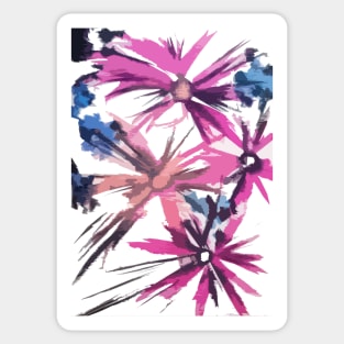 Summer Pink Flowers Sticker